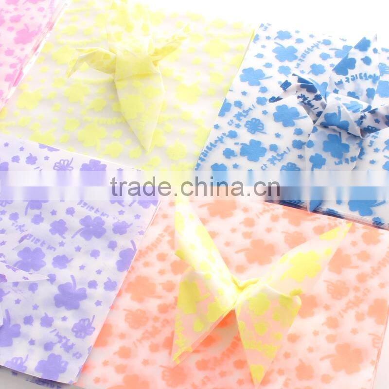 2016 Hot Sale Wholesale Candy Color Folded Origami Cranes For Restaurant