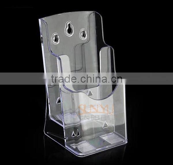 OEM Unique Design Wall Mount Acrylic Brochure & Magazine Display Holder
