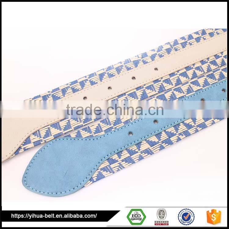retro style women New fashion mix color weaving belt