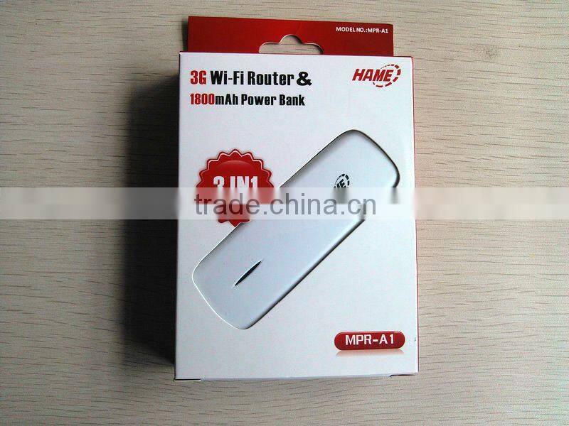 hame MPR A1 mini usb wireless 3g 4g router with 1800mAh power bank