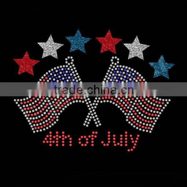 4th of July Rhinestone Heat Transfers for clothing