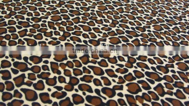 coffee apricot polyester leopard print milk fiber Spandex digital print lycra silk fabric