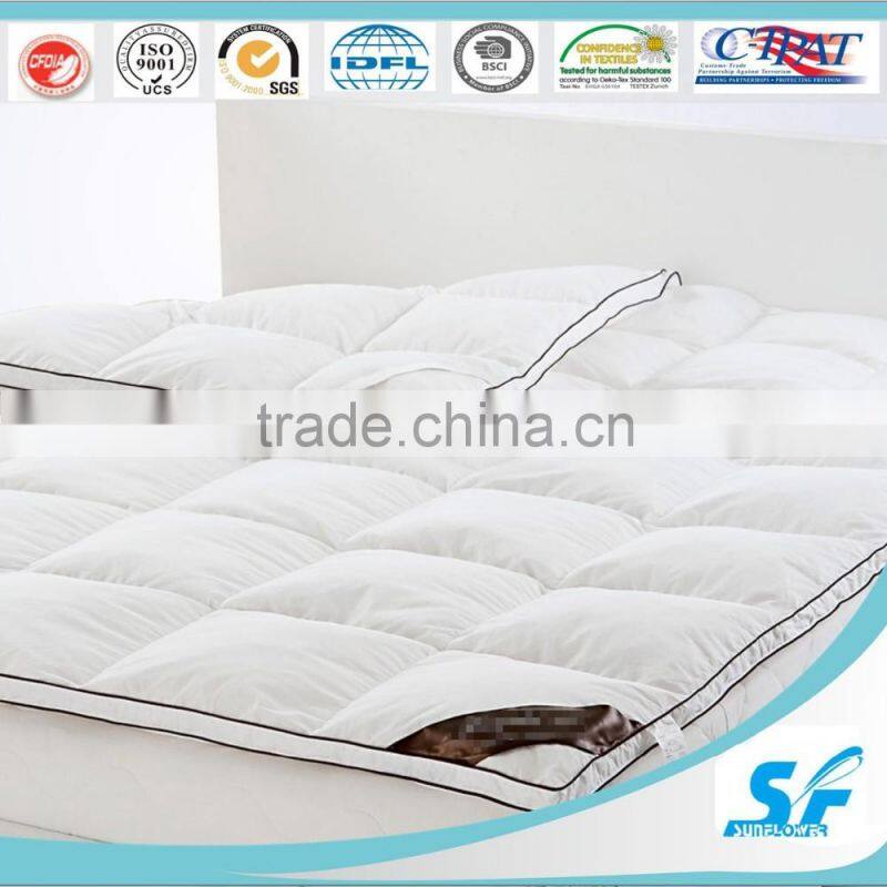 Hypoallergenic down proof mattress topper with skirt elastic