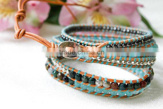 Sterling Delicate Pink Wrap Bracelet with real pearls