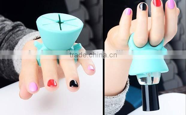 Silicone Nail Polish Bottle Holder, Wearable Nail Polish Holder, Nail Art Polish Finger Stand Ring