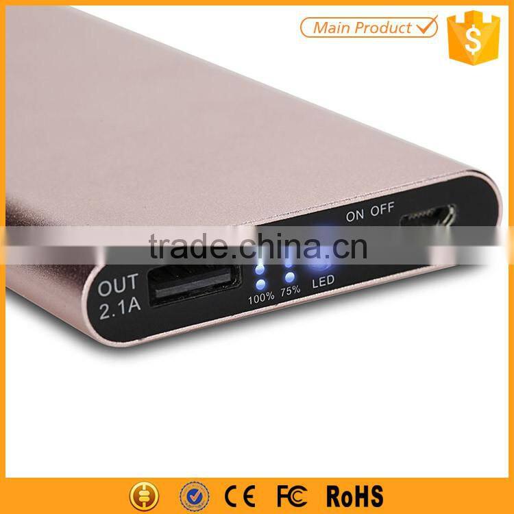 fast charging 5400mah universal power bank with fc ce rohs