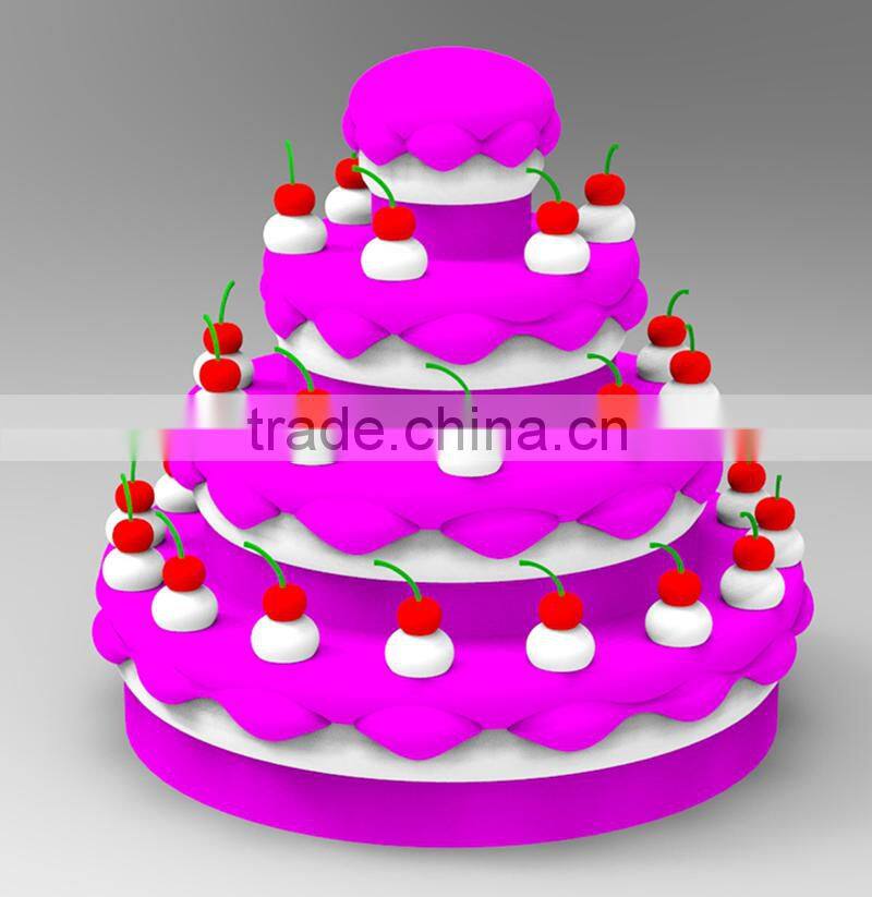 Happy birthday inflatable cake model for decoration/advertising