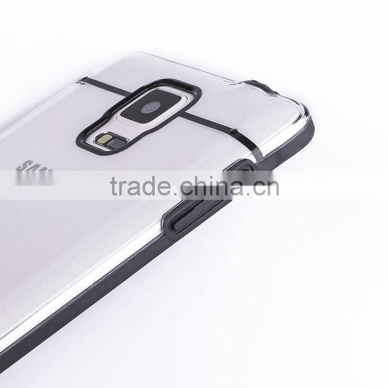 Transparent Slim Case for Samsung Note 4, PC+TPU combo case