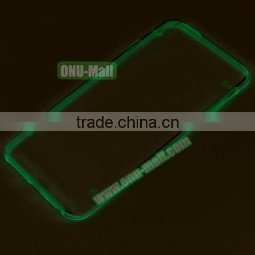 Factory Price OEM Luminous Frame Transparent Case for iPhone 6, Back Cover Case for iPhone 6s