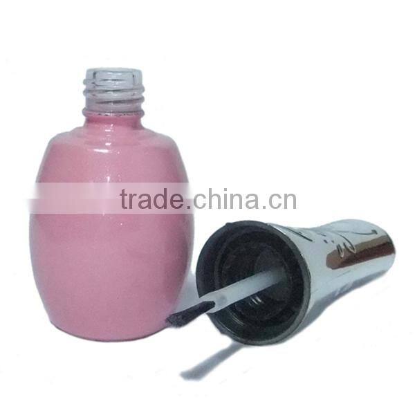 nail art products packaging pink colored nail polish bottle design, empty glass uv gel nail polish bottles