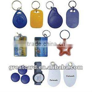 Yellow LF TK4100 chip RFID key tag
