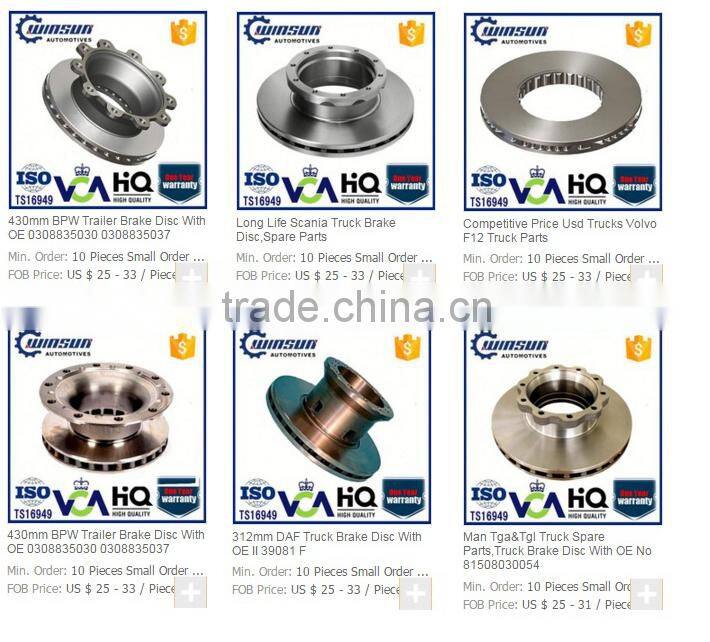 WINMANN Volvo Truck Spare Parts Supply For FL 408 Brake Rotor