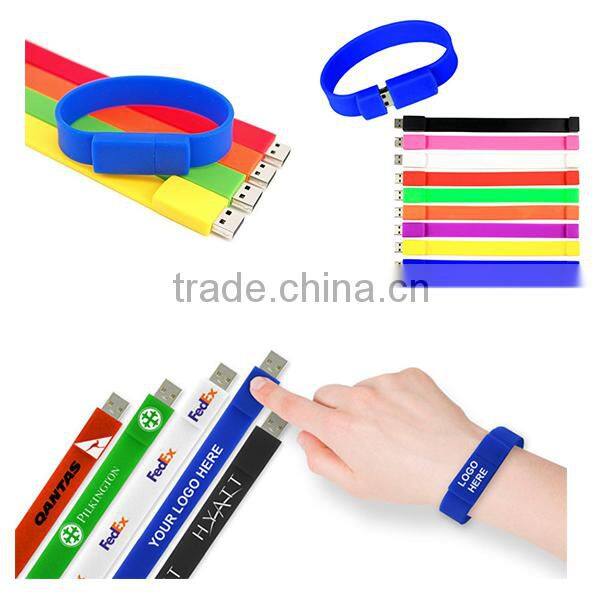 Customized silicone wrist band flash disk