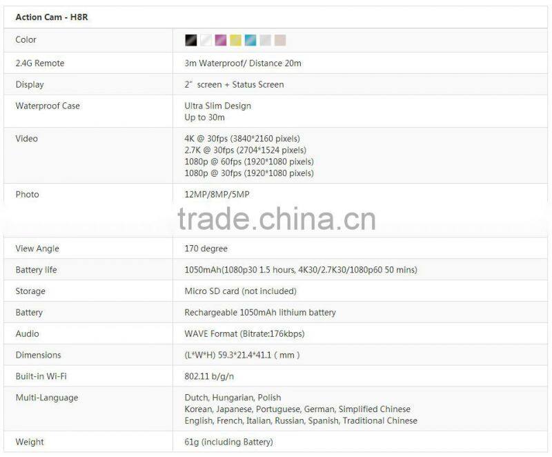 2016 Waterproof Diving 30M Wifi Remote Control Sport Camera SJ7000 SJ8000 SJ9000