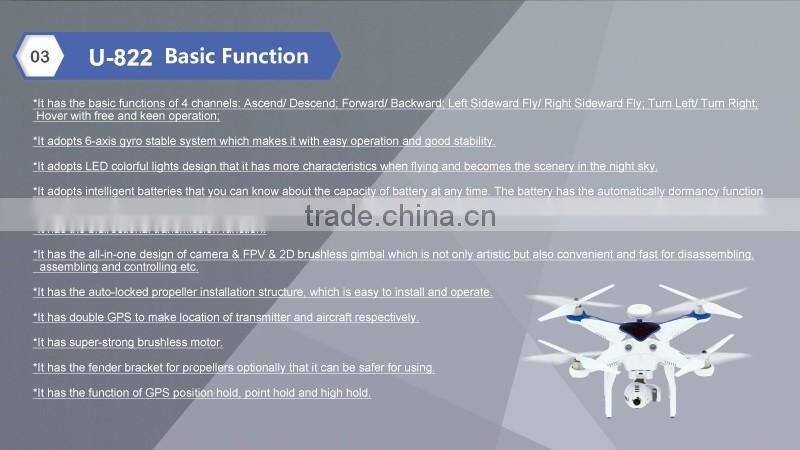 Professional GPS Follow me FPV RC drone with live camera