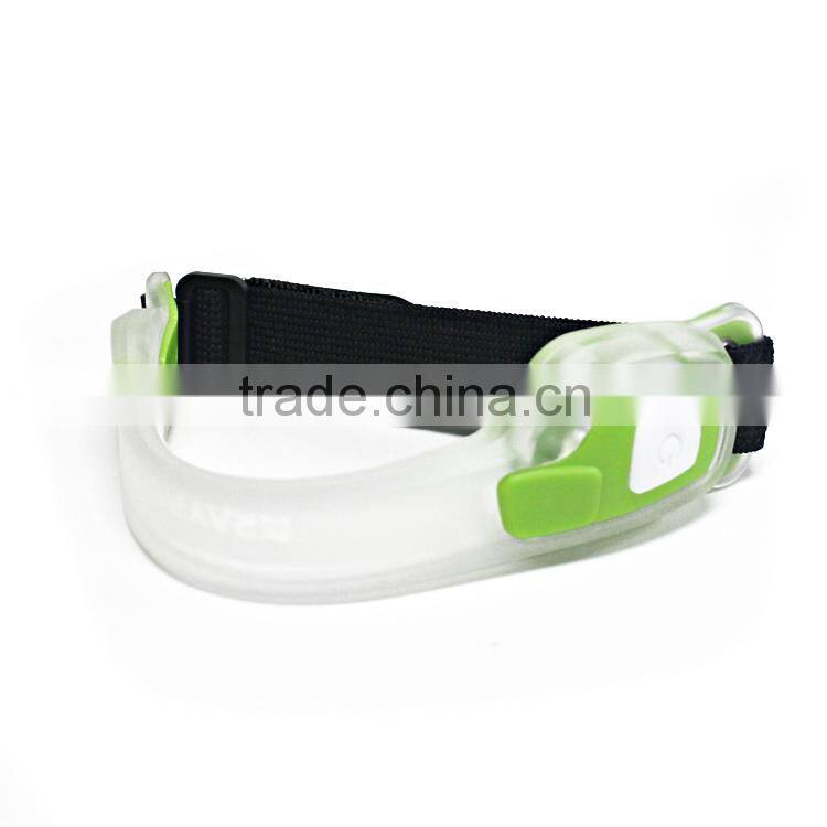3 Light Modes 100% Brightness Fast Flash and Slow Flash Safety Reflective Belt Arm Strap Night Running LED Armband Lights