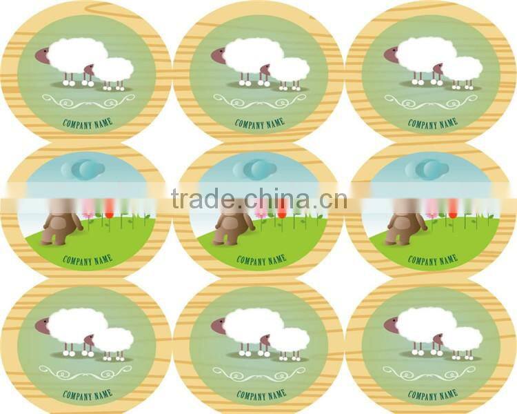 Creative cartoon environmental removable sticker labels