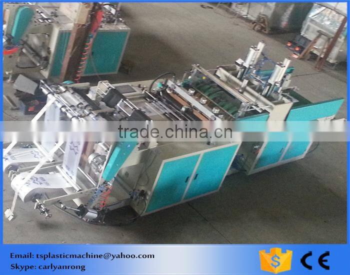 Automatic high speed t-shirt bag making machine