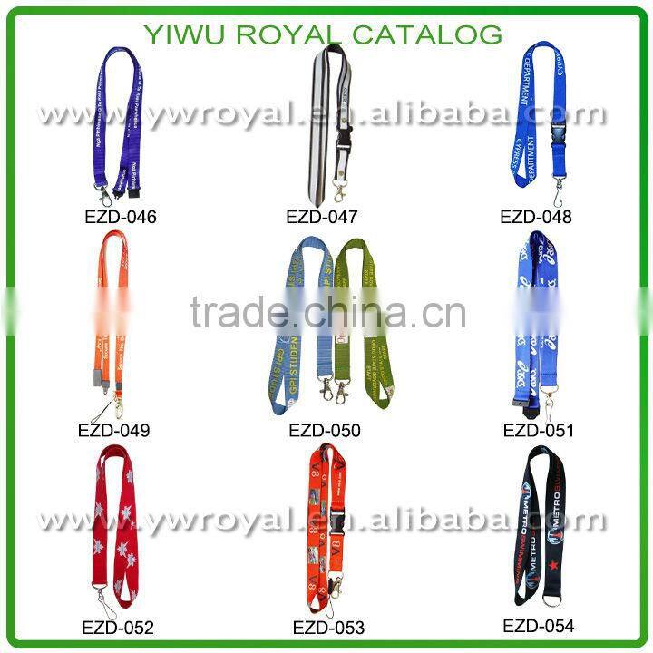 Popular Logo Imprint Polyester Single College Custom Lanyard