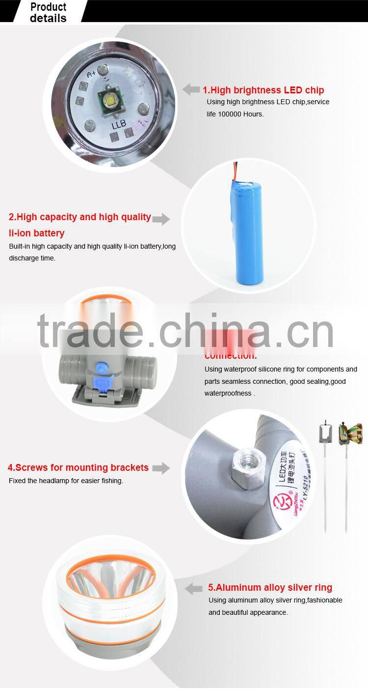 Hunting fish accessory best outdoor lighting high power headlamp with small volume