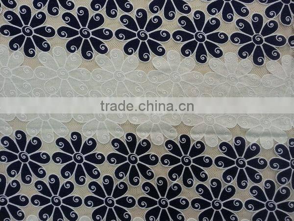 YH005# Lace Fabric for Wedding Dress /Burning Flower Lace Fabric /TC Material Lace Fabric