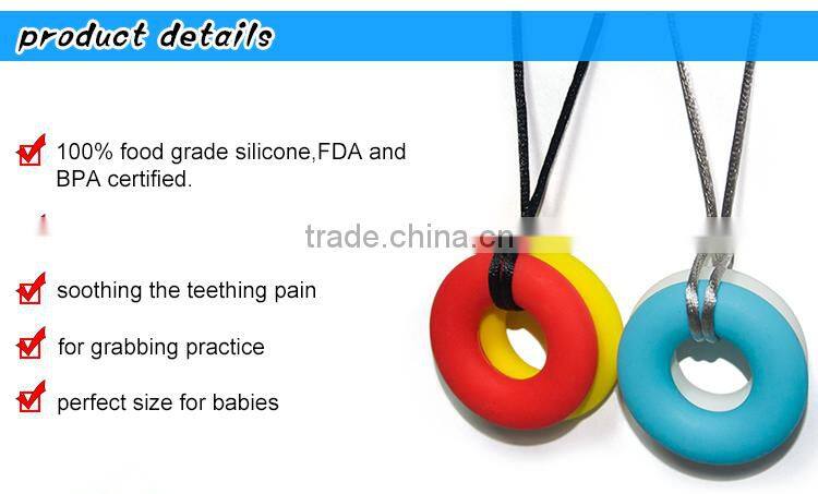 China Manufacturer BPA Free Baby Teether Toys Silicone Teething Pendant Wholesale