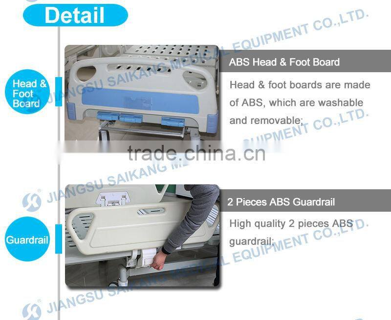 ABS double crank manual bed for patient