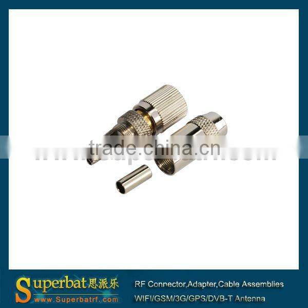 75 Ohm 1.6/5.6 rf connector Plug Straight Crimp for RG 316,LMR 100
