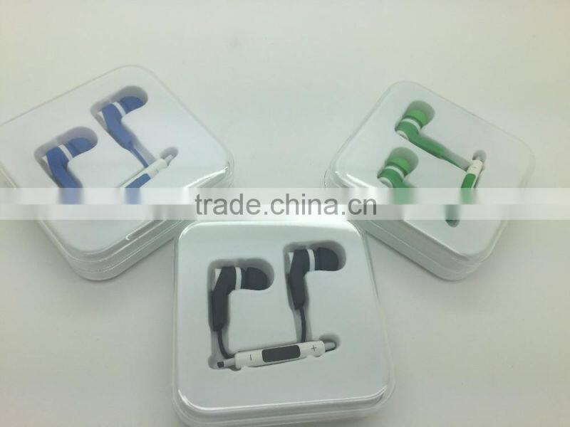 High quality private model earphone for samsung galaxy s7 for iphone 6s with Mic and Volume Control