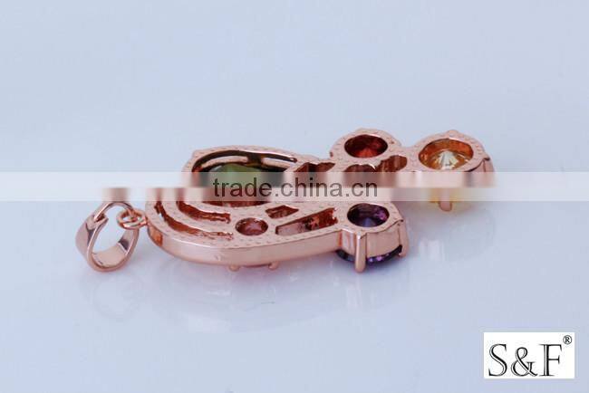 q888139 Good Quality Wholesale Colored Zircon Africa Shaped Pendant