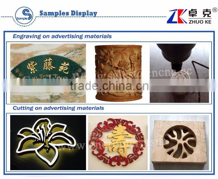 Unique Design 4 Axis Advertising CNC Engraving Machine ZK-6090 With 200MM Z-Axis