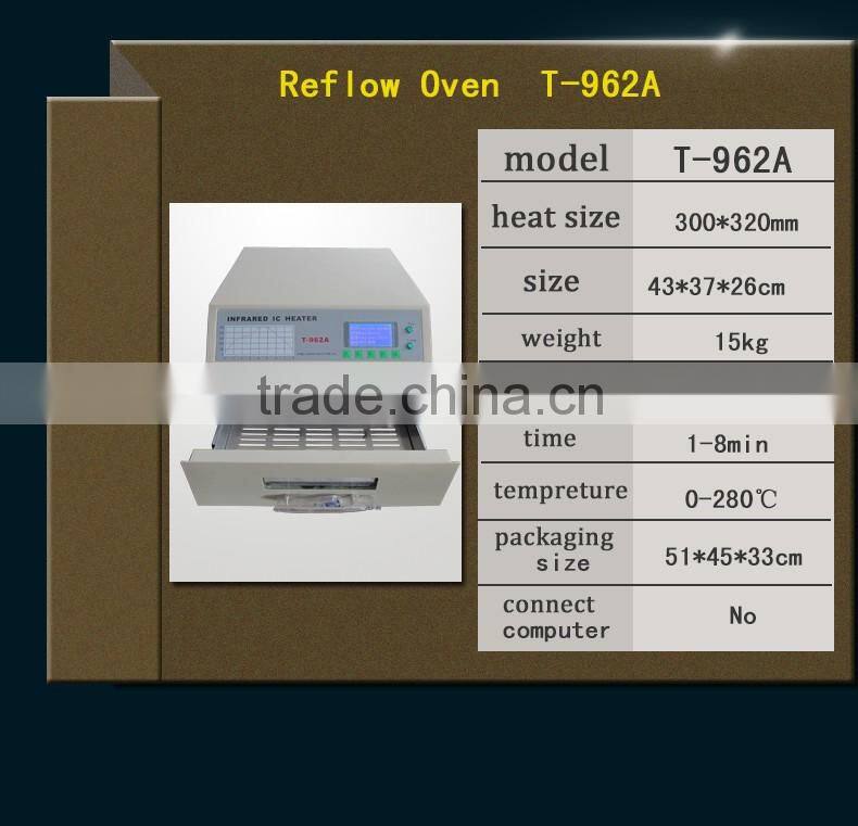 Puhui 110v/220v desktop reflow oven, T962a desktop reflow solder