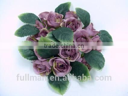 Artificial Silk Flowers Mini Roses Decorative Flowers Candle Ring
