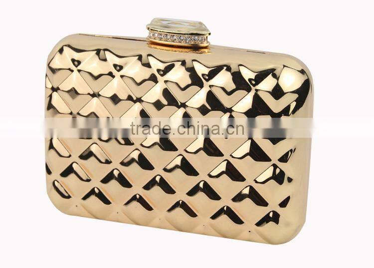 Metal frame clutch ladies' evening bag