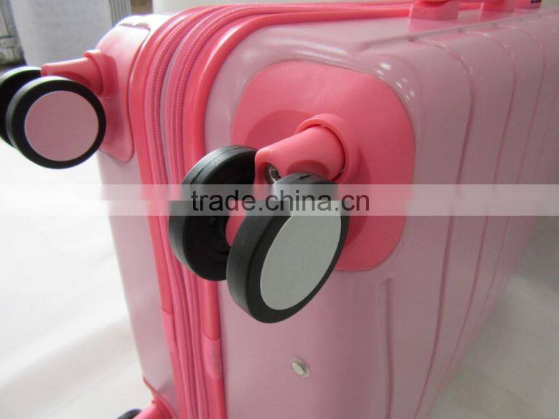 Frosted Curve-shape ABS+PC fashion trolley luggage set