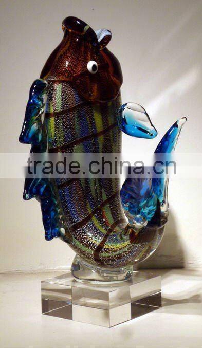 glass fish table decoration XO-2010001A and home art decor
