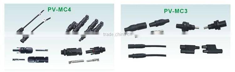 High efficiency 5w to 330w MC4 connector with TUV, IEC, CE, CEC solar system connector