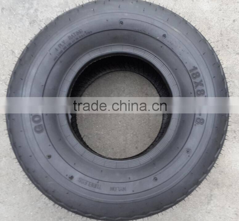 Qingdao factory supply ATV tyres 18x8.50-8 18x9.50-8 for Golf Cart / LAWN & GARDEN TL tire 4PR