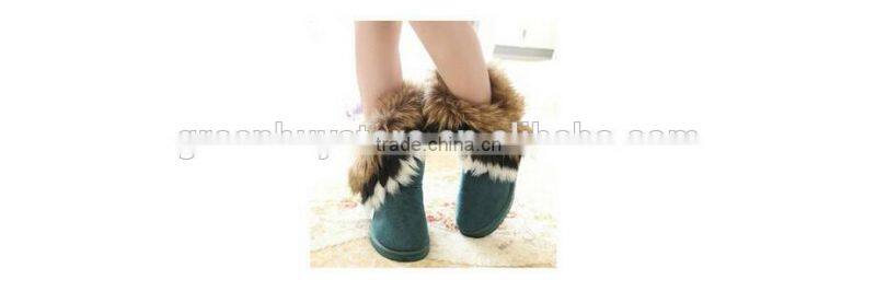2015 Free Shipping Women Winter Fur Flat-Bottomed Short Cotton-Padded Winter Snow Boots