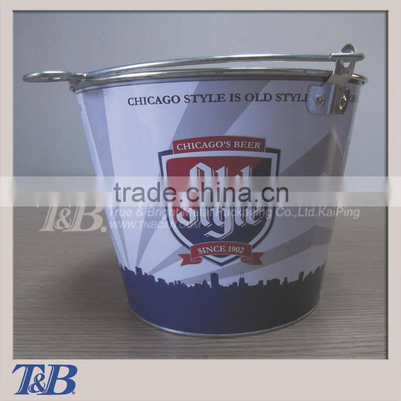 Galvanized metal beer bucket