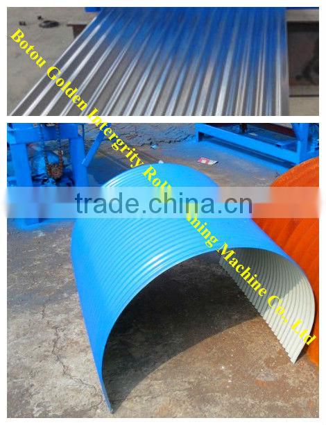 Corrugated 380V Roof Panel Roll Forming Machine With Chain Transmission