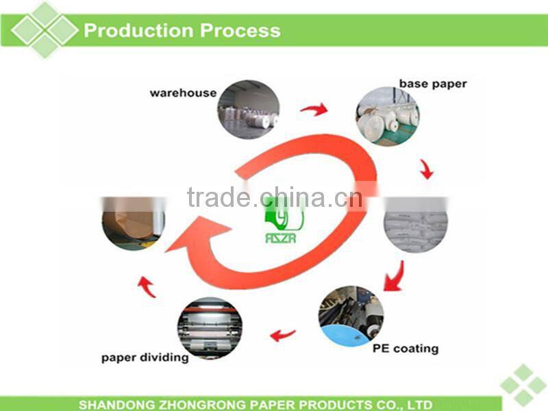 paper bowls raw material with single side PE coated