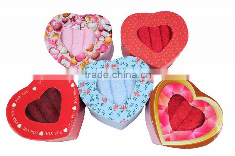 2015 Popular NEW ITEM gift Towel with heart basket towel as gift