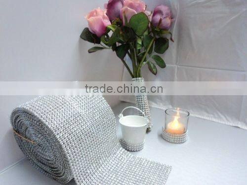 Hot sale rhinestone mesh trimming ribbon For Wedding Decorations