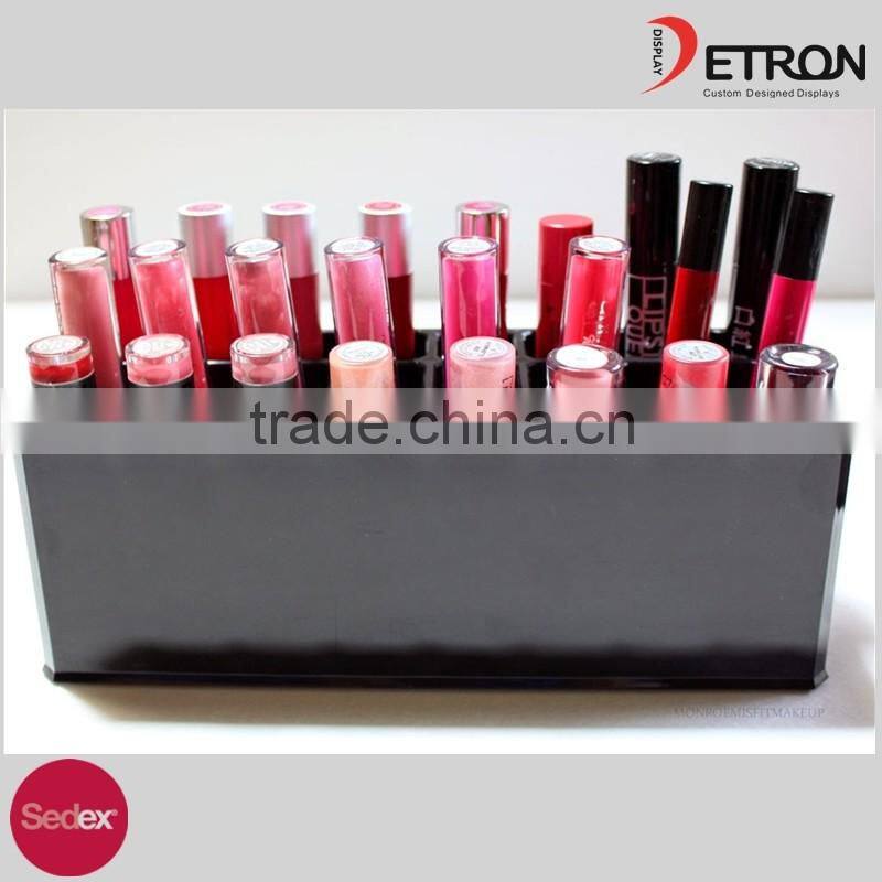 Custom Made Black acrylic Lipstick Case for Cosmetic display
