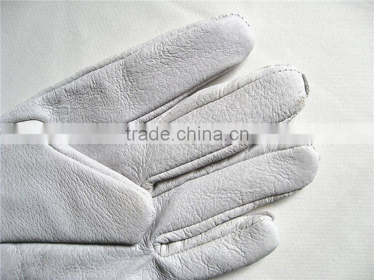 Wholesale Alibaba White Color Pigskin Leather Safety Skate Gloves