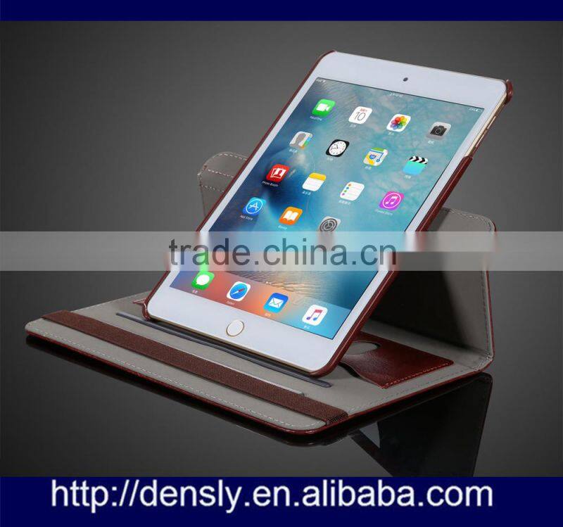 New 2015 Folded ptotective case for ipad mini 4 360 Degree Rotating stand leather case For Apple iPad mini 4