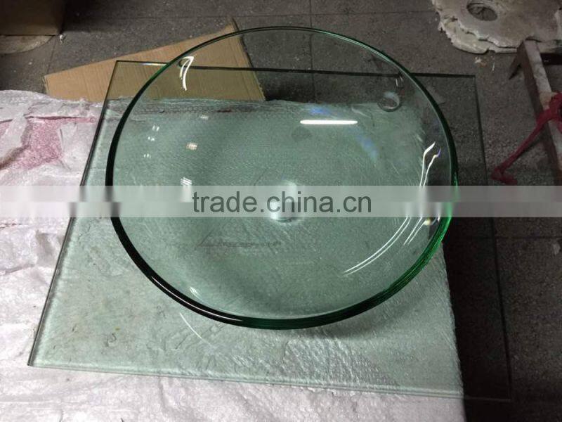 Elegant luxury free standing glass basin bathroom vanity