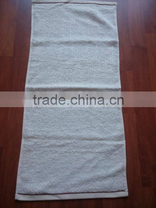 Satin Border Bamboo Cotton Bath Towel