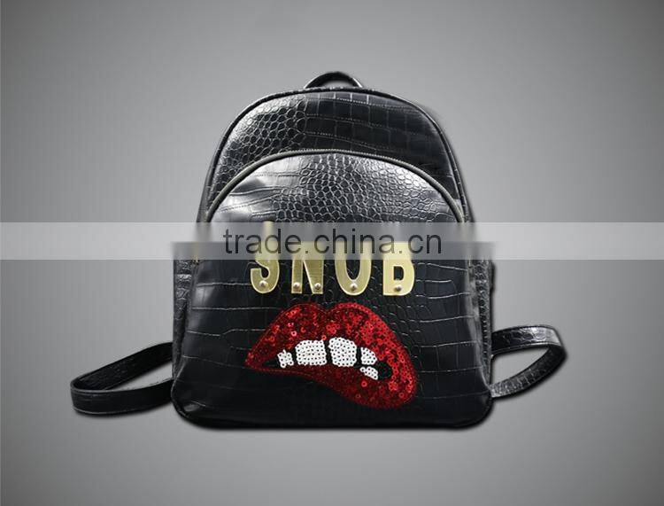 BSCI FACTORY fashion pu Lady backpack